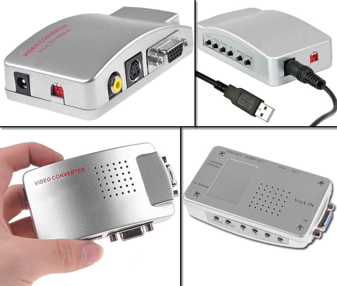 Adaptador Conversor de VGA a RCA o S-Video S0136