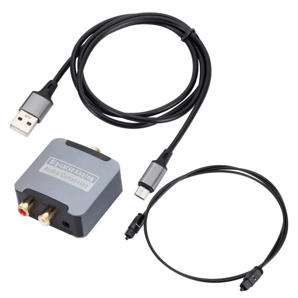 Convertidor de Audio Óptico a RCA y Aux 3.5mm: Para Smart TV y Consolas S1608