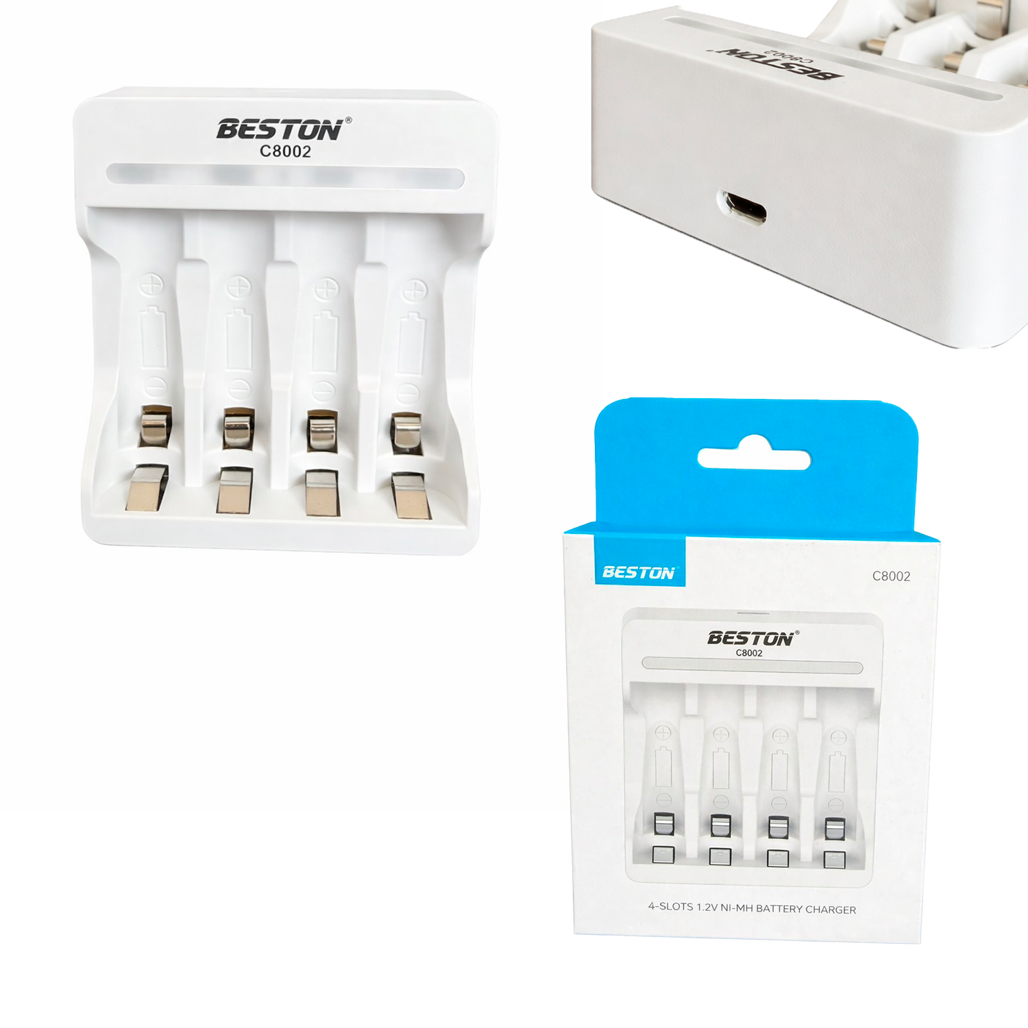 Kit Cargador Inteligente de Pilas +4 AA Ni-MH 4 puestos s2020