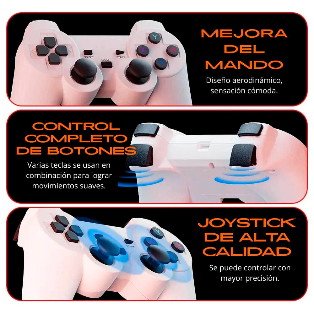Proyector Gamer Inteligente Tomate Android 180° 4K WiFi 2 Mandos 20000+ Juegos s2257