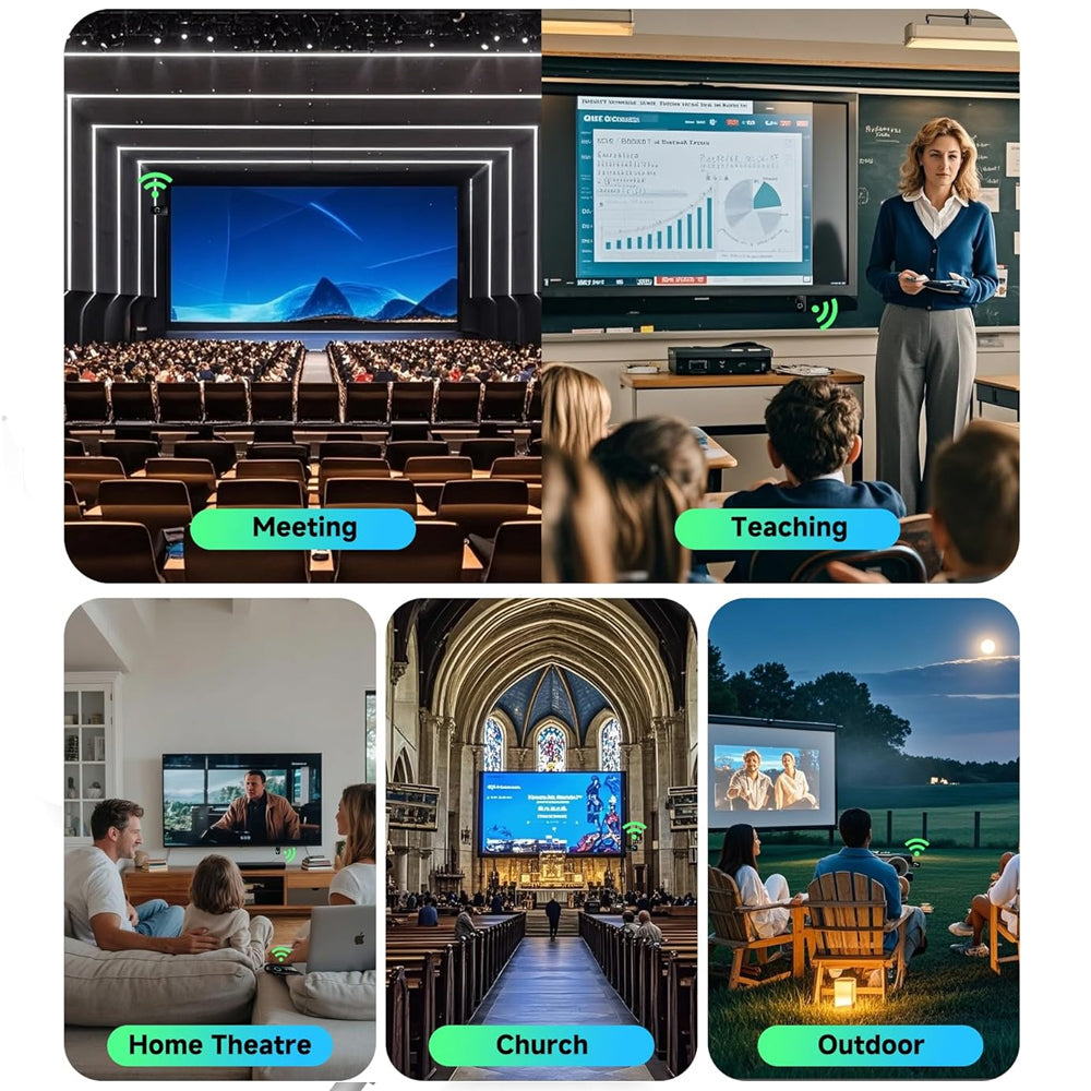 Extender HDMI Inalámbrico 50 Metros Pantalla LED Salida 1080P@60Hz, Plug & Play s2064