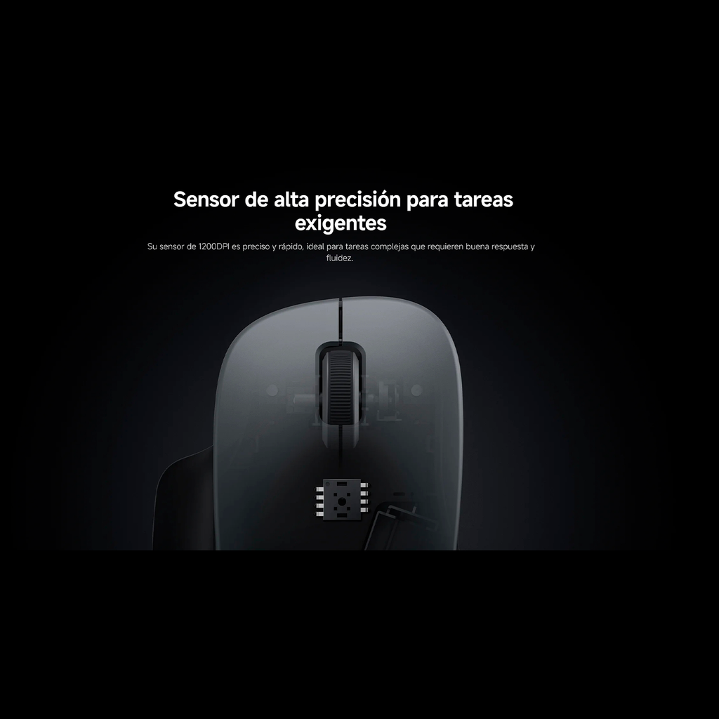 Mouse Inalámbrico Xiaomi Wireless Mouse Comfort Edition 2.4GHz Ergonómico Negro S2229