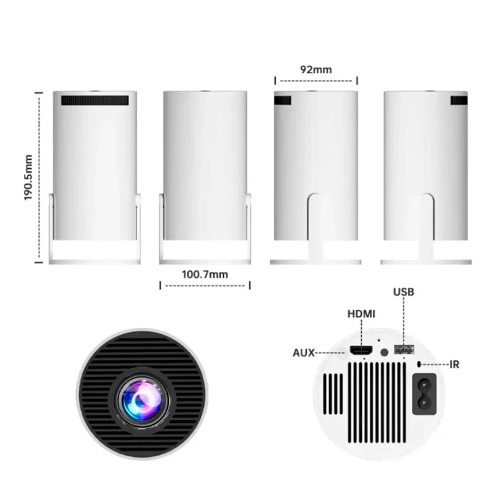 Proyector Gamer Inteligente Tomate Android 180° 4K WiFi 2 Mandos 20000+ Juegos s2257