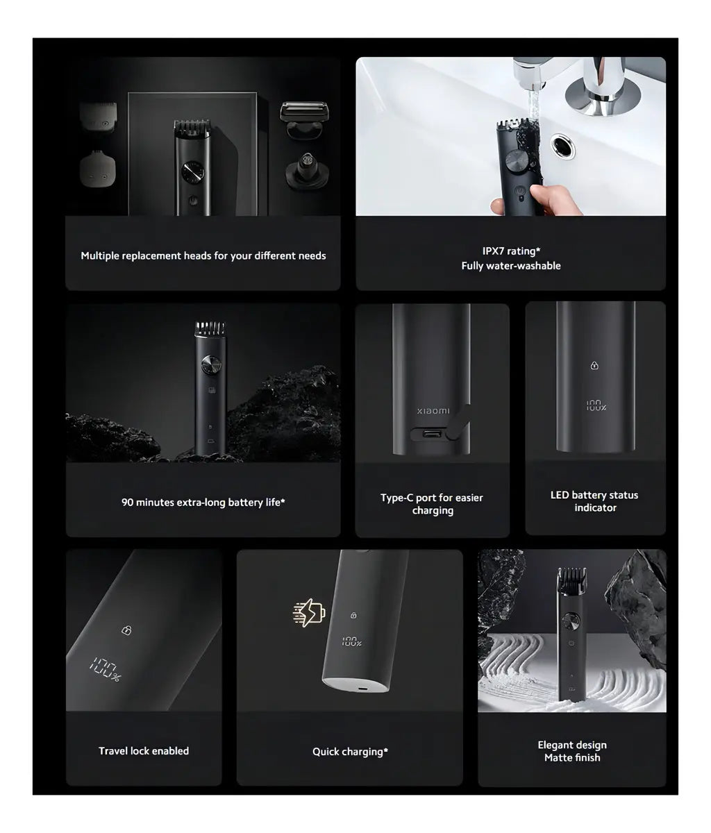 Kit de Aseo Xiaomi Grooming Kit Pro Multifunción 40 Niveles IPX7 Pantalla LED S2222