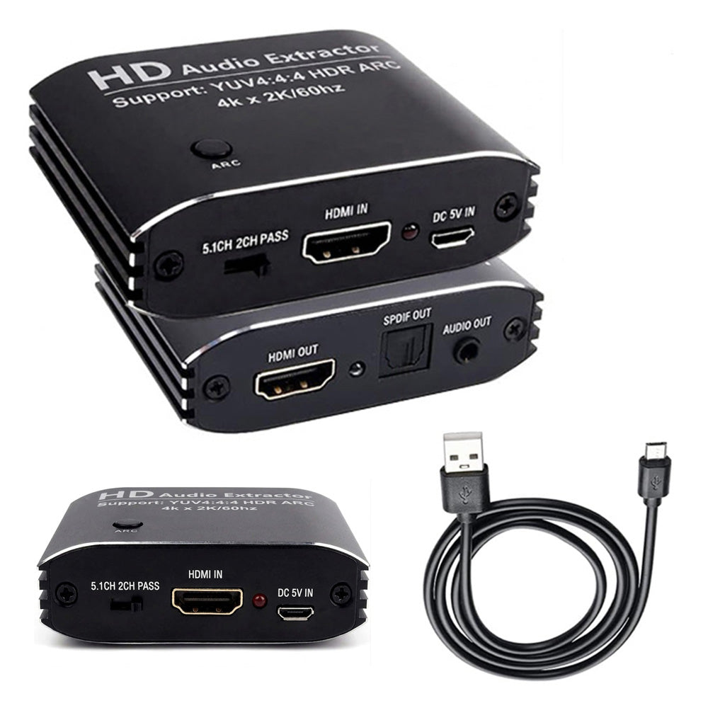 Extractor de Audio HDMI 4K a 60Hz con ARC (Salida Óptica SPDIF y 3.5mm) s2097