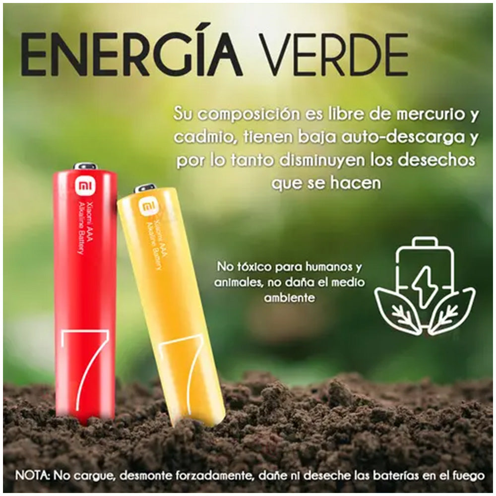 Pack de 10 Pilas Alcalinas AAA Xiaomi LR03 1.5V Multicolor S2125
