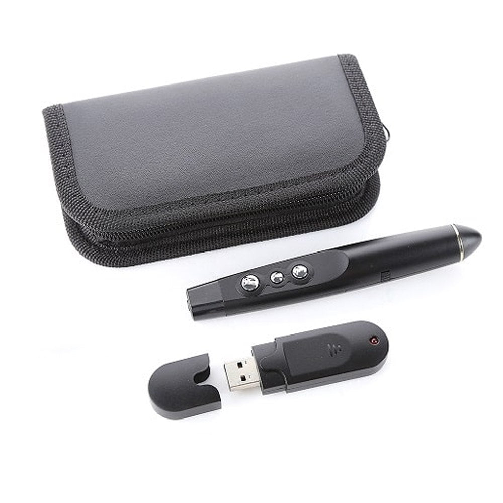 Puntero Presentador de Diapositivas 10m USB laser con forro S1374