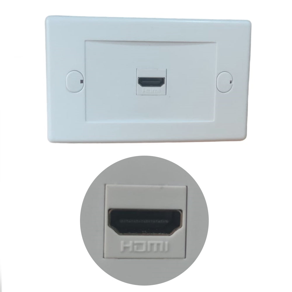Placa ABS HDMI Faceplate Hdmi Hembra 1 Puesto 1080P TRAUTECH EMPALME S1377