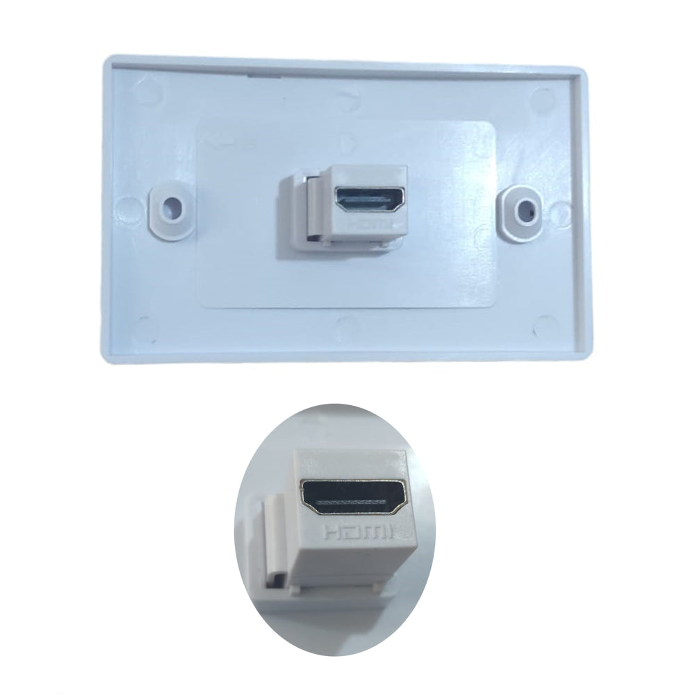 Placa ABS HDMI Faceplate Hdmi Hembra 1 Puesto 1080P TRAUTECH EMPALME S1377
