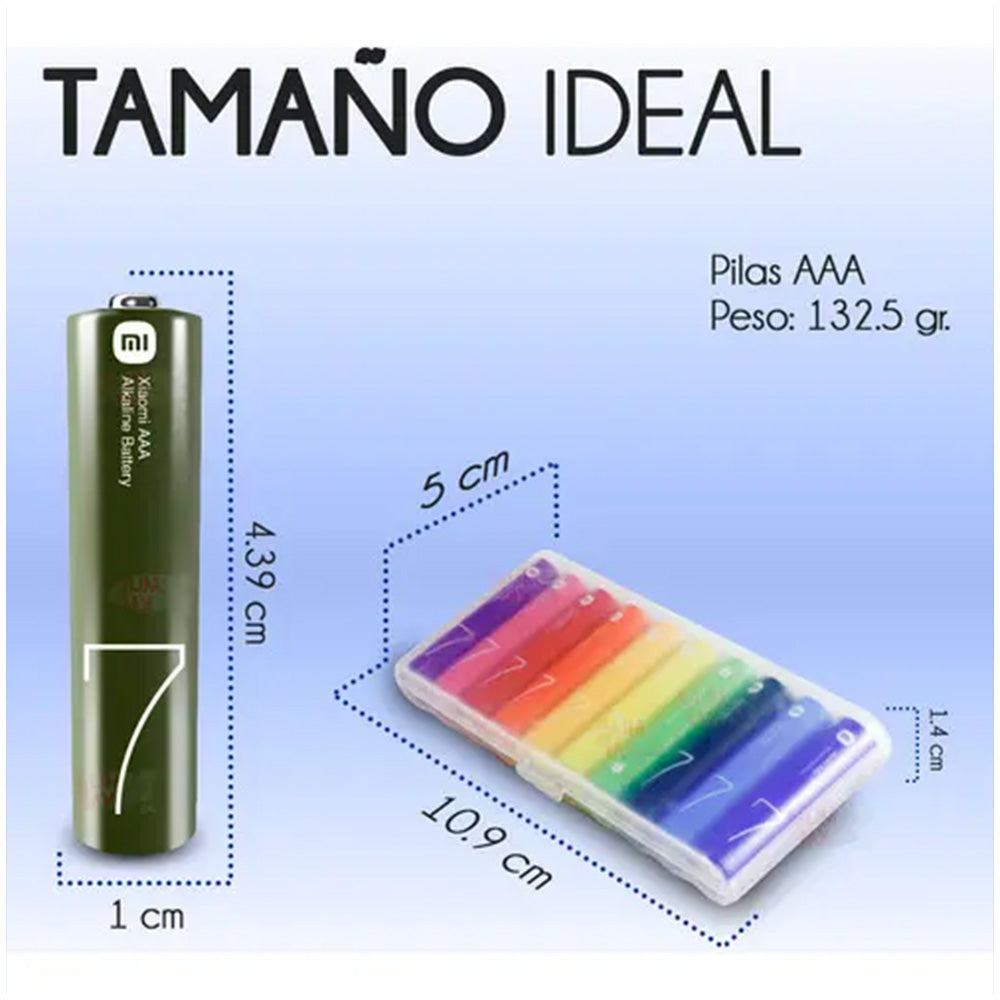 Pack de 10 Pilas Alcalinas AAA Xiaomi LR03 1.5V Multicolor S2125