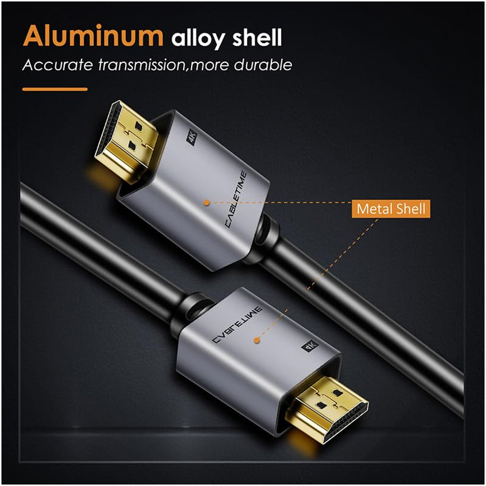 Cable HDMI 2.0 Premium 4K a 60Hz 18Gbps CABLETIME de Alta Velocidad 1 Metro S2176