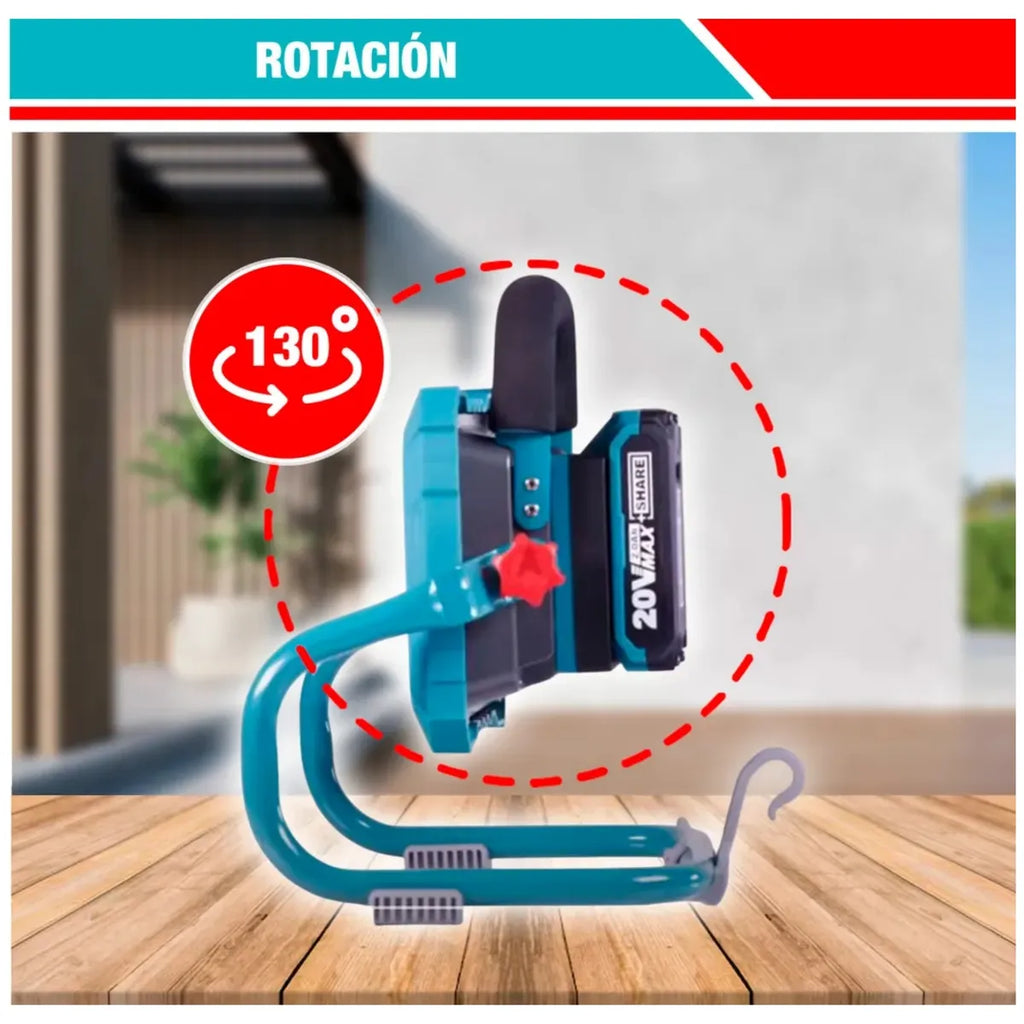 Lámpara de Trabajo LED Inalámbrica TOTAL 20V 1800 Lúmenes Foco Reflector Portátil con Batería 2.0Ah y Cargador TWLI20258 S2313
