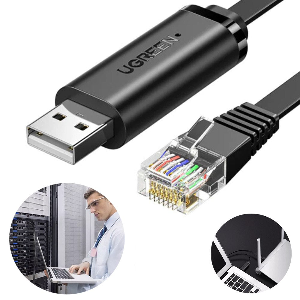 Cable USB a RJ45 UGREEN rs232 consola ethernet red 3 Metros S1415