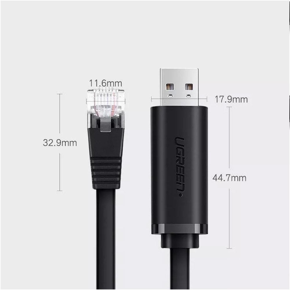 Cable USB a RJ45 UGREEN rs232 consola ethernet red 3 Metros S1415