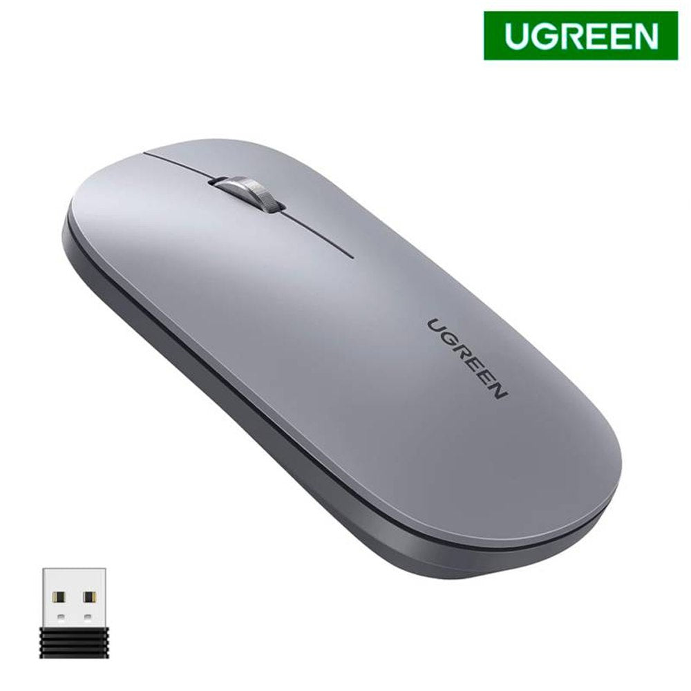Mouse silencioso Inalambrico UGREEN 4000 DPI USB 2.4GHz Gris S1425