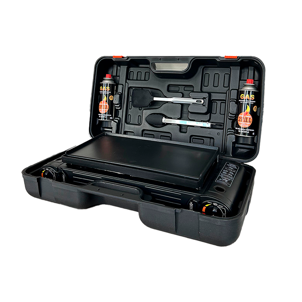 Parrilla a Gas Portátil Plegable con Maletín + 2 Gas Butano 2FILL s2016