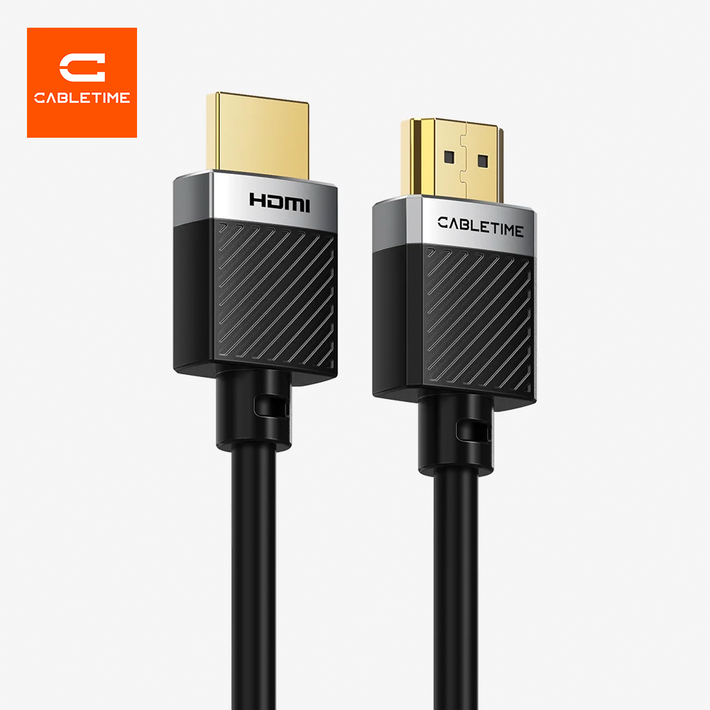 Cable HDMI 2.0 4K 60Hz CABLETIME 18Gbps HDR Alta Velocidad Conectores Chapados en Oro Carcasa de Aluminio para TV PC Proyector y Consolas PS5 S2345
