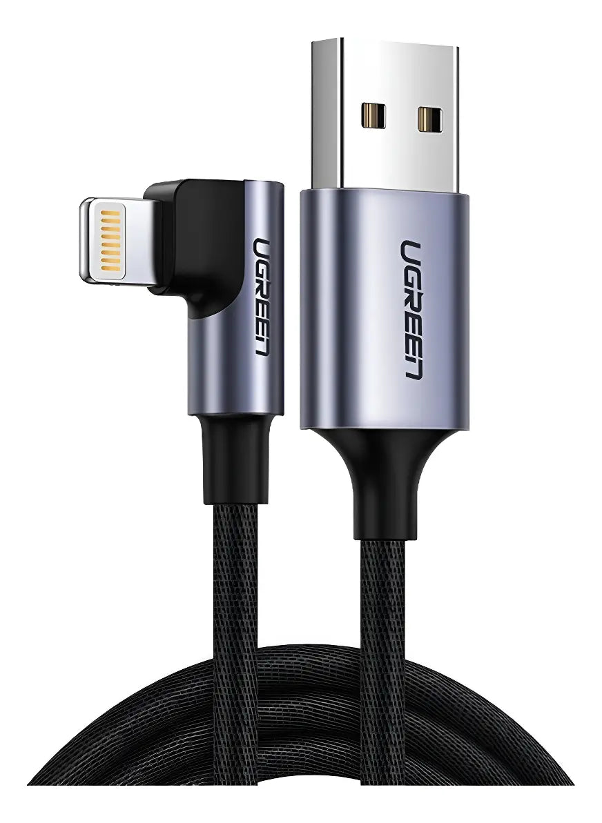 Cable UGREEN USB-A a Lightning 90° Certificado MFi (1 Metro) s2106