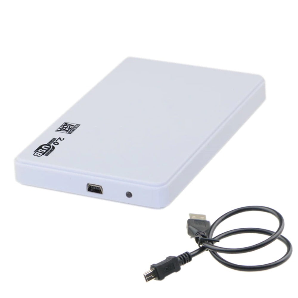 Case Disco Duro Externo Sata 2.5 Usb 2.0 presion- Blanco S1092
