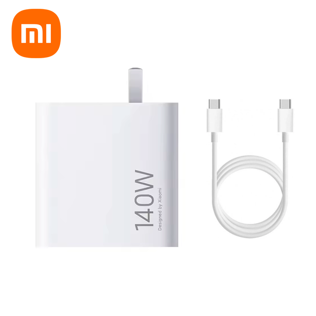 Cargador de Pared Xiaomi 140W GaN Triple Port 1A2C Carga Rápida Cable 6A C-C Blanco S2235