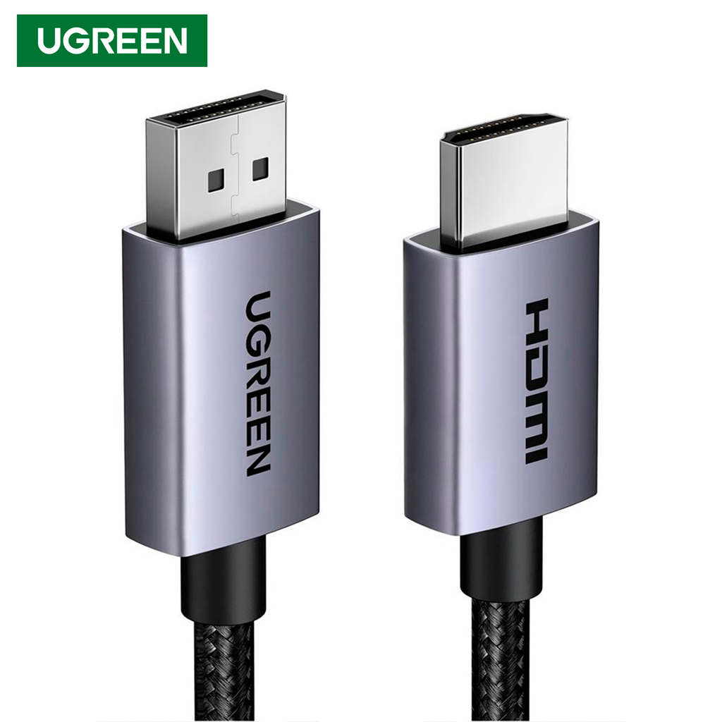 Cable DisplayPort a HDMI Ugreen DP125 4K UHD Trenzado de 2 Metros Unidireccional S2202