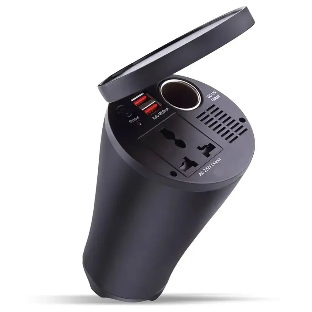 Inversor de Corriente 12V a 220V | 150W | Doble USB 4.8A | SANTOFA S1781