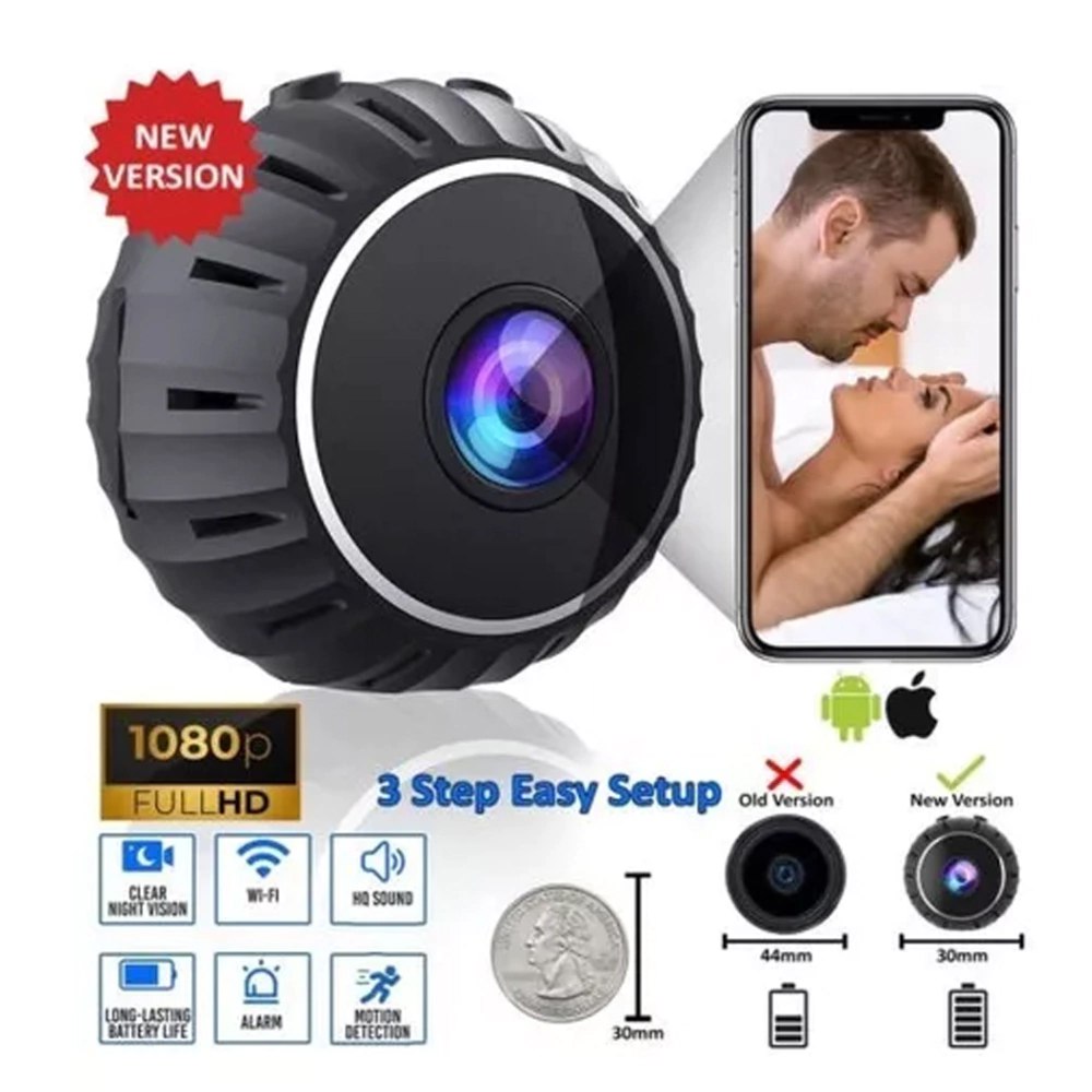 Mini Cámara Espía Inalámbrica Wifi Infrarrojo Imán Ipc-nx11 1080p S1483