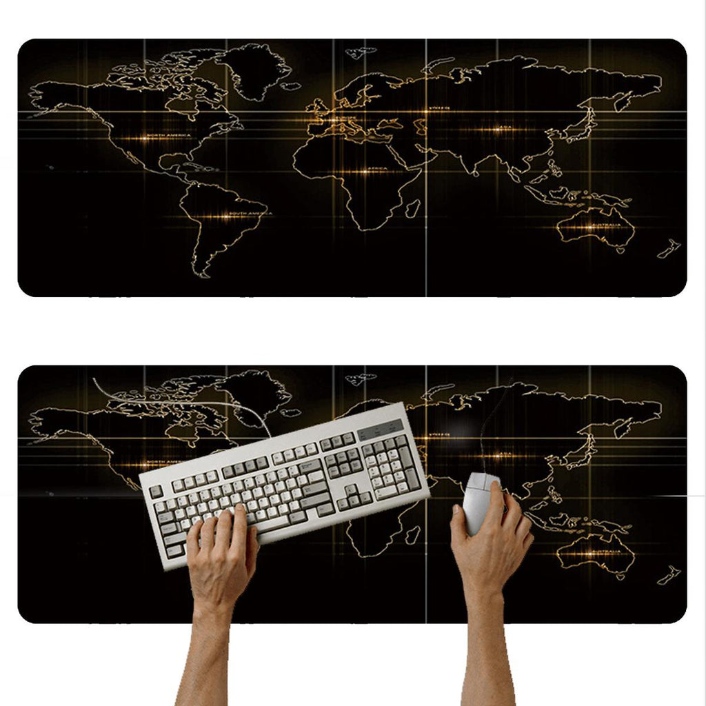 Mouse Pad Base de Escritorio Extra Large 80x30cm | Mapa Negro Tech S0931