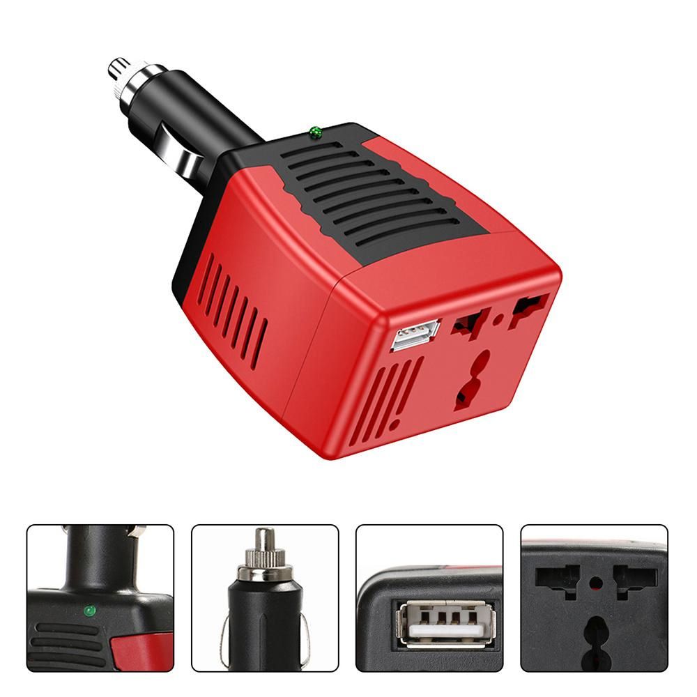Inversor de Corriente Para Auto De 12v A 220v Usb 150w cargador 2.1A S1299