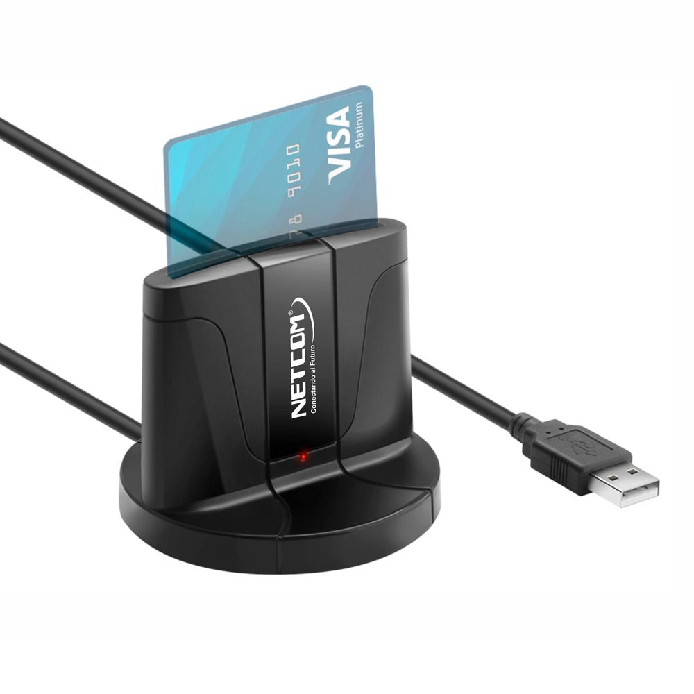 Lector de DNI Electrónico Smart Card NETCOM USB 2.0 S1105