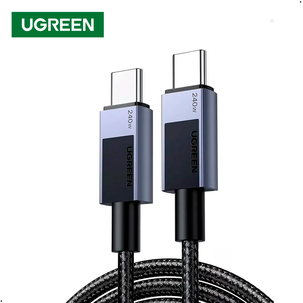 Cable USB-C a USB-C Ugreen Carga Rápida 240W PD 3.1 Trenzado de 2 Metros S2194