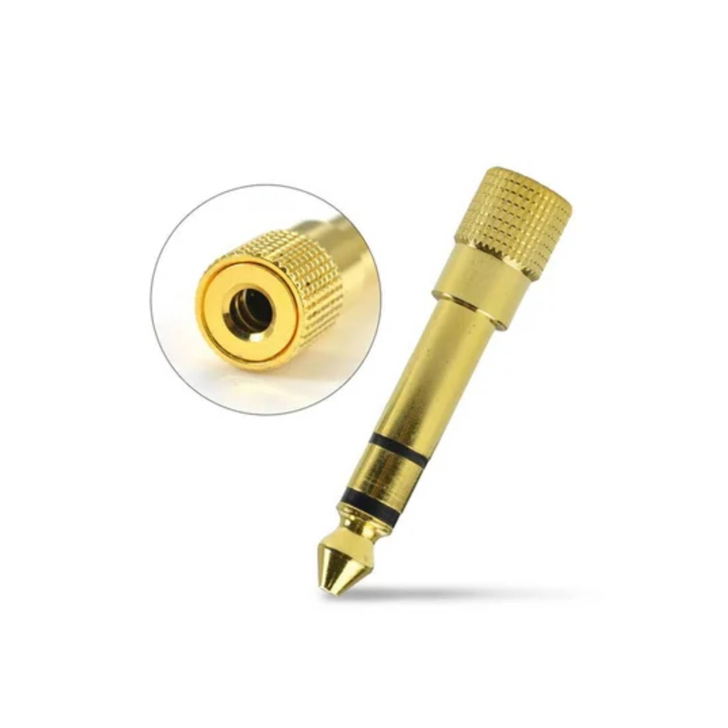 Adaptador de audio estereo plug 6.5mm 1/4 macho a Jack 3.5mm 1/8 hembra S0842