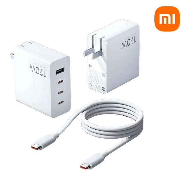 Cargador de Pared Xiaomi 120W GaN de 4 Puertos (3x USB-C + 1x USB-A) S2114