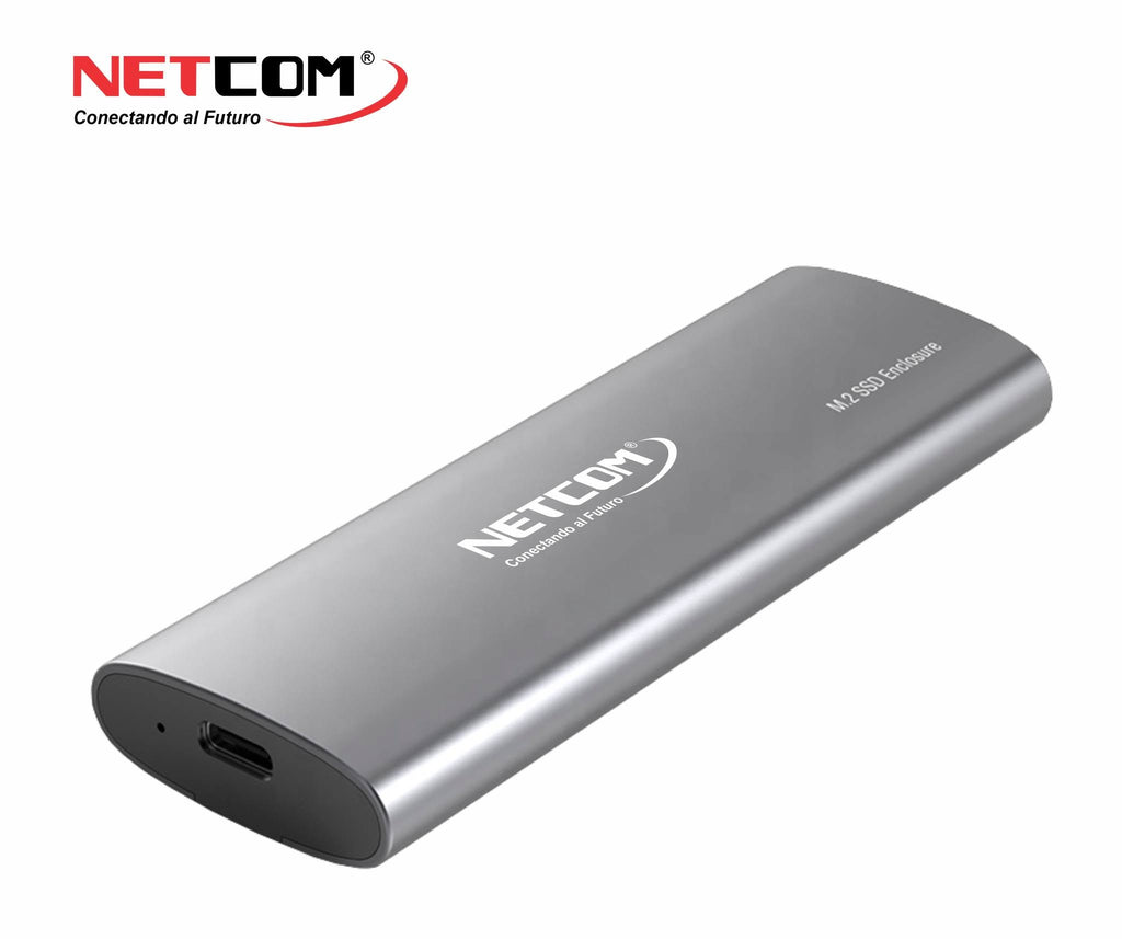 Case Gabinete de Aluminio para Disco Sólido M.2 NVMe / SATA Dual Protocol NETCOM (Modelo PE-TA0155) S2148