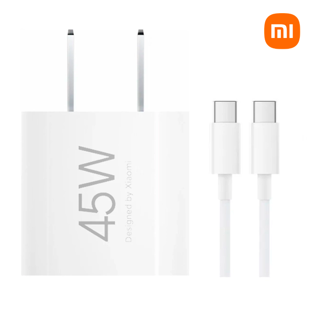 Cargador de Pared Xiaomi 45W GaN USB Tipo-C con Cable Incluido (Modelo MDY-17-EA)  S2110