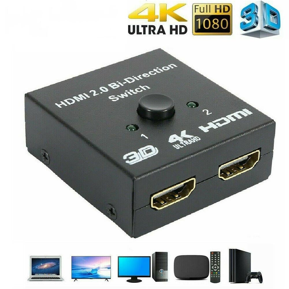 Interruptor hdmi bi direccional 2 en 1 Splitter y Switch 2 a 1 - 1 a 2 S0839