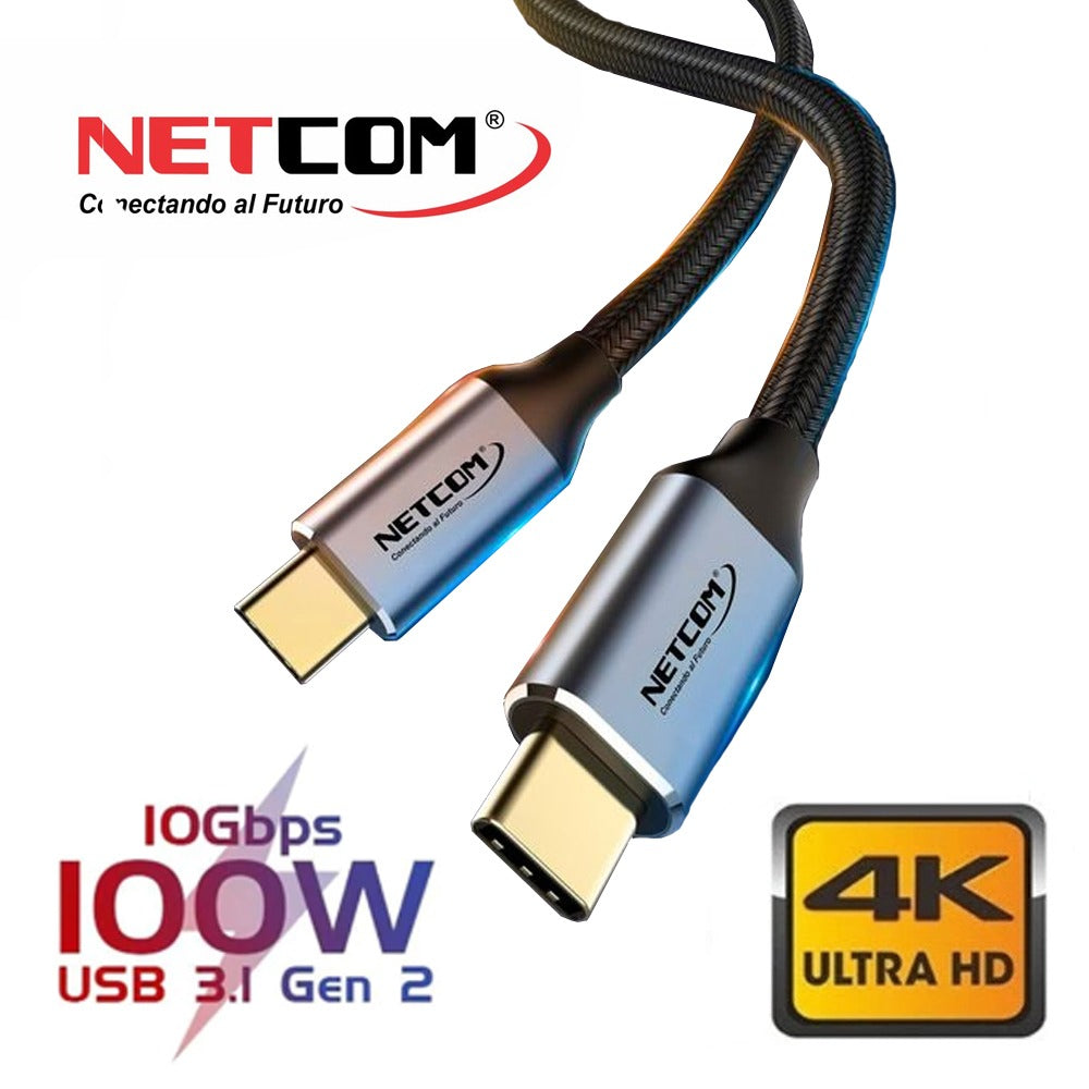 Cable USB C 3.1 Tipo C a Tipo C Gen2 10Gbps 4K Ultra HD 100W PD 3.0 S1141