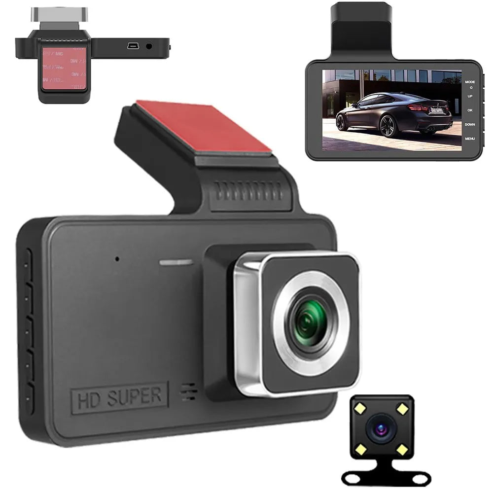 Cámara para Auto y Retroceso DVR Dual Full HD | Pantalla Táctil 4" S1456