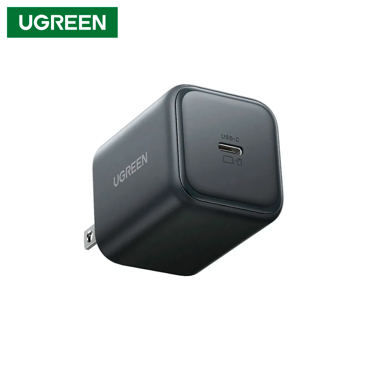 Cargador de Pared UGREEN X524 45W GaN USB-C Power Delivery Carga Rápida Laptop Smartphone Negro S2297