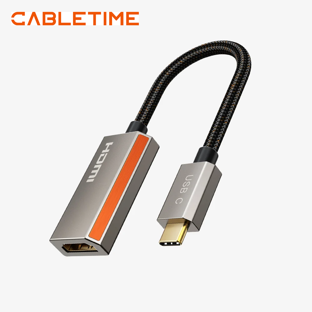 Adaptador USB-C a HDMI 2.1 8K 60Hz 4K 120Hz Chip VMM7100 HDR10 VRR ALLM HDCP 2.3 Aleación Zinc s2270
