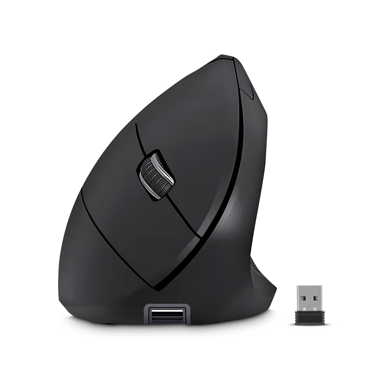 Mouse Vertical Inalámbrico Cybertel Vertikal Recargable USB-C RGB Click Silencioso 1600DPI CYB M503RX s2246