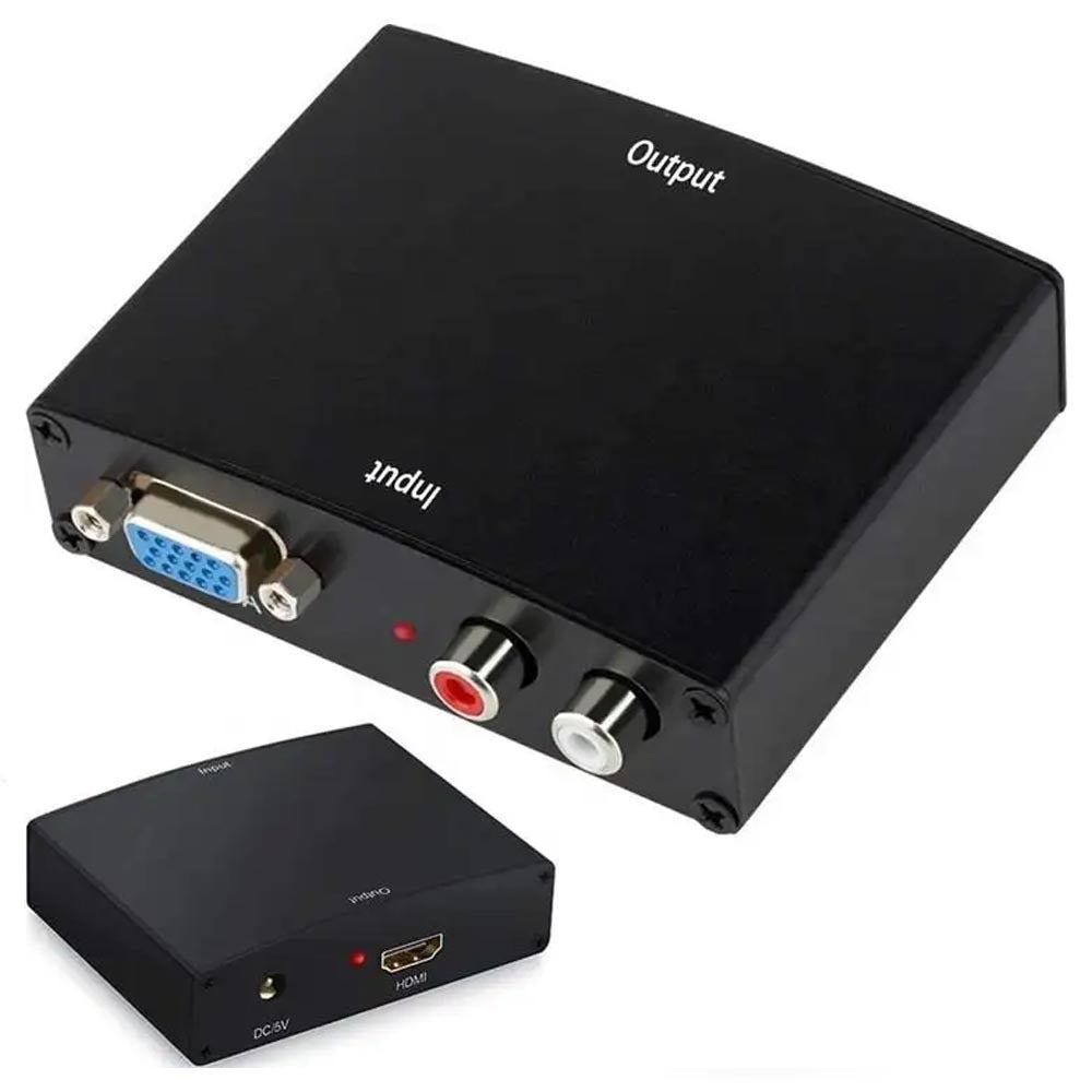 Convertidor VGA a HDMI metálico con audio activo S1226
