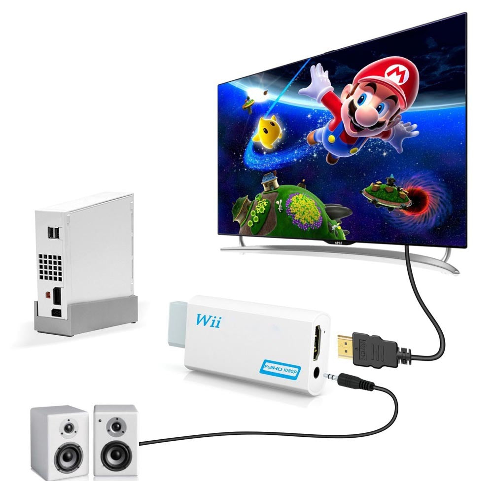 Convertidor Wii a HDMI FULL HD 1080P 3.5mm adaptador S1225
