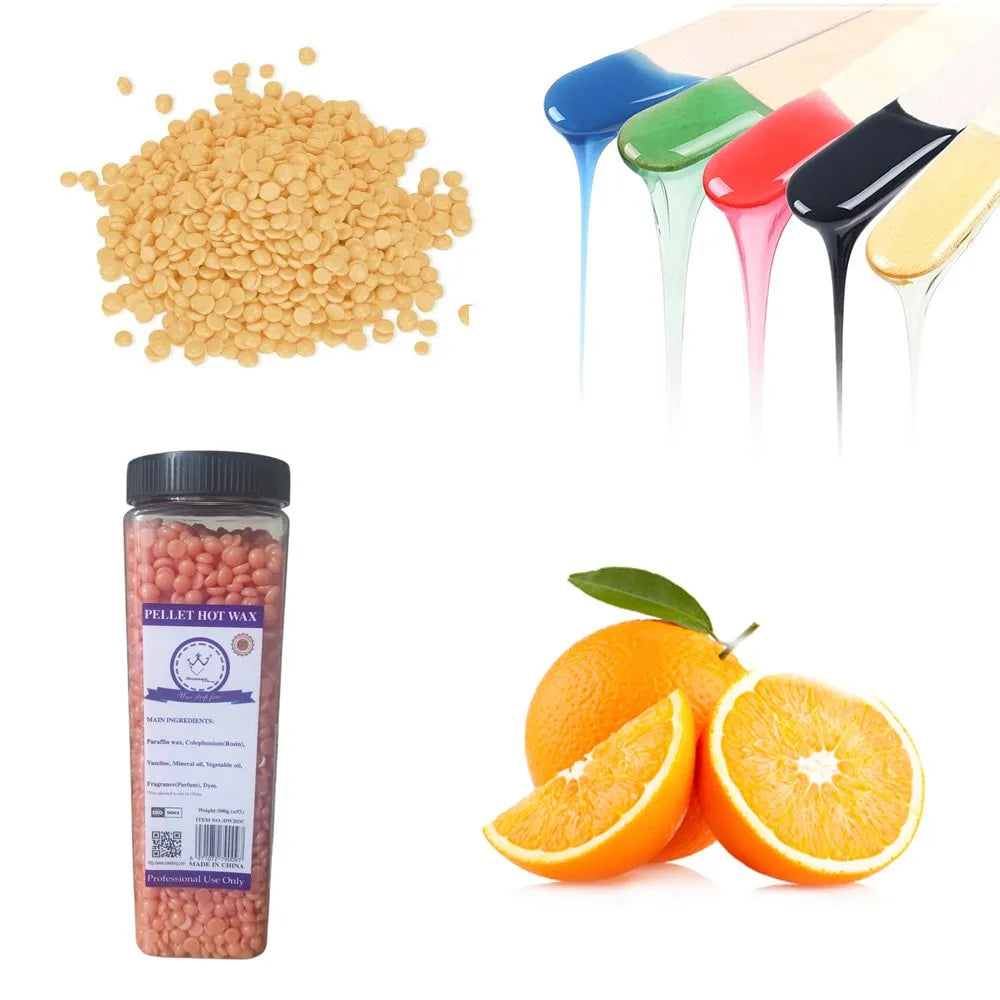 Cera Depilatoria Granulada 400g Cera para Depilar Naranja S1771