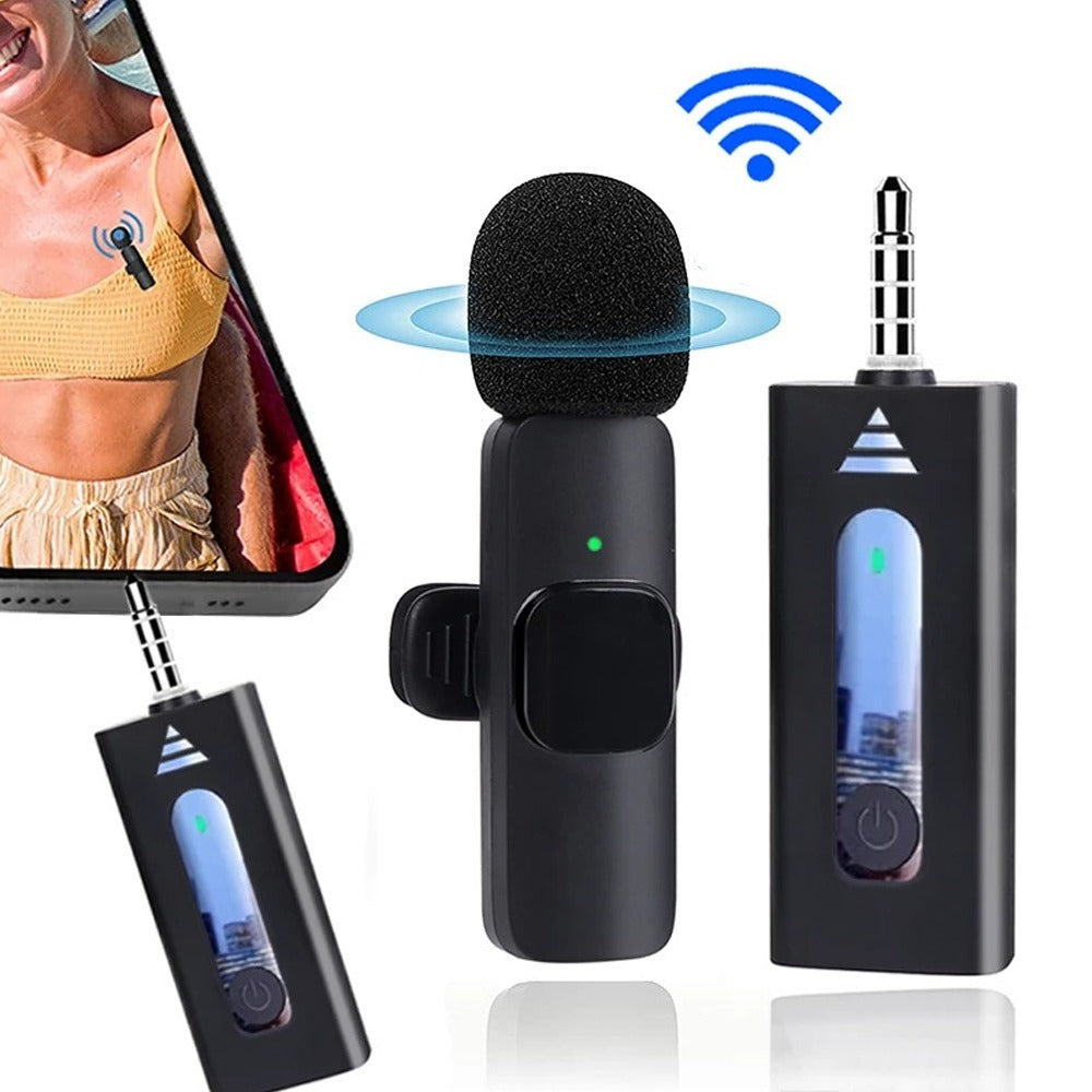 Mini Micrófono Solapa inalámbrico recargable plug 3.5mm android S1074