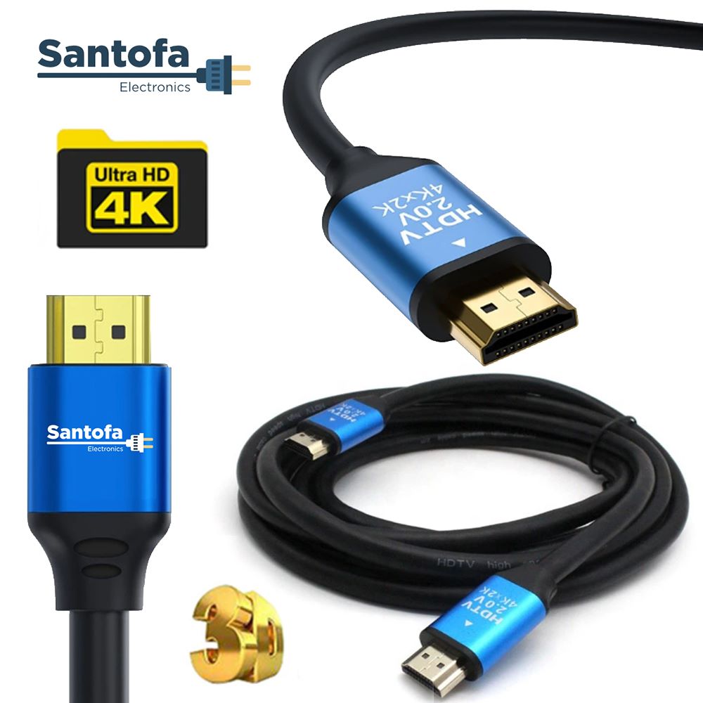 Cable HDMI 2.0 3 Metros SANTOFA Ultra HD 3D 4K 60hz 2160P PVC S1303