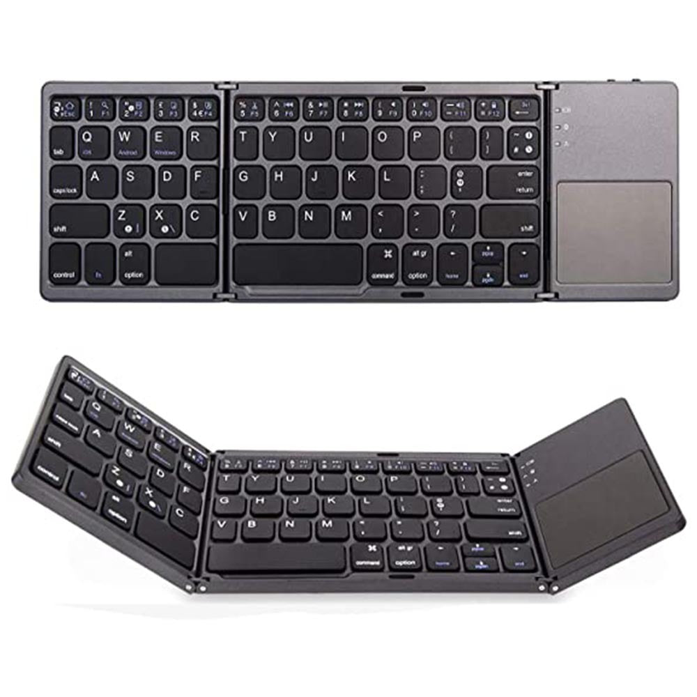 Mini Teclado Inalambrico Bluetooth plegable con touch pad delgado ios S0203