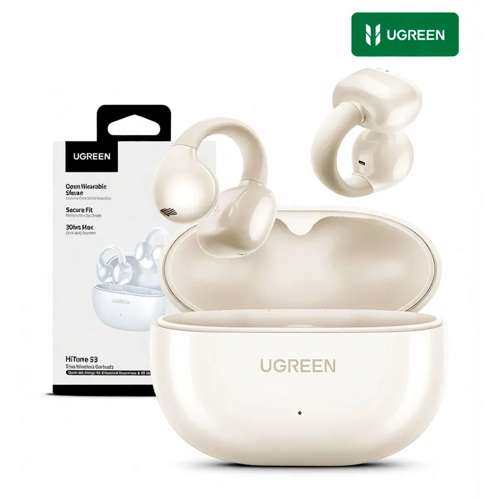 Audífonos Inalámbricos Open-Ear Ugreen HiTune S3 WS209 Bluetooth 5.4 IPX5 Batería 30H Blanco S2219