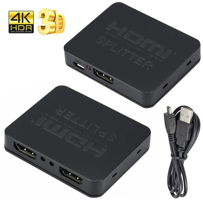 Splitter Hdmi 1x2 Full Hd 4K 3D 1080P 60Hz Multiplica Señal S1624