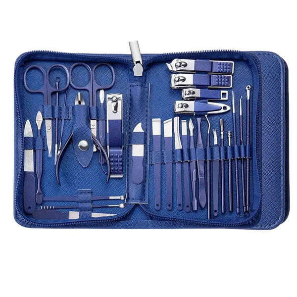 Kit Profesional de Manicura y Pedicura 30 en 1 (Acero Inoxidable) + Estuche S1476